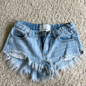 One Teaspoon light wash shorts